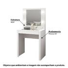 Penteadeira Camarim Com 1 Gaveta E Tampo De Vidro - Branco