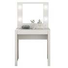 Penteadeira Camarim Com 1 Gaveta E Tampo De Vidro - Branco