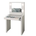 Penteadeira Camarim Com 1 Gaveta E Tampo De Vidro - Branco