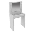 Penteadeira Camarim Com 1 Gaveta E Tampo De Vidro - Branco