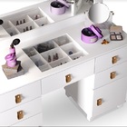 Penteadeira Camarim Com 5 Gavetas E 2 Portas Madri Branca