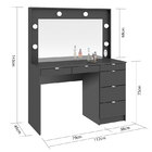 Penteadeira Camarim Com 6 Gavetas E 1 Espelho Pietra -fellicc