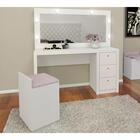 Penteadeira Camarim Com Banco Puff Pe2001 Pu2052 Tecno Mobili