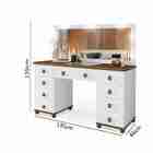 Penteadeira Camarim Com Banqueta Retro Espelho Led 9 Gavetas