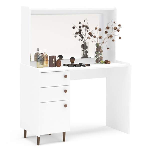 Penteadeira Camarim Com Espelho 01 Porta 02 Gavetas Luisiana