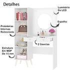 Penteadeira Camarim Com Espelho 105 Cm Pc18 Fell