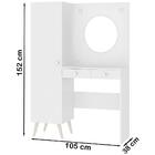 Penteadeira Camarim Com Espelho 105 Cm Pc18 Fell