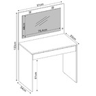 Penteadeira Camarim Com Espelho 1 Gaveta Atraente D02 Branco
