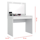 Penteadeira Camarim Com Espelho 1 Gaveta Atraente D02 Branco