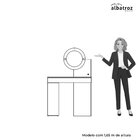 Penteadeira Camarim Com Espelho 1 Gaveta Sky Branco