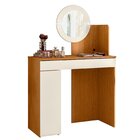 Penteadeira Camarim Com Espelho 1 Gaveta Sky Cinamomo/off Whi