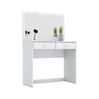 Penteadeira Camarim Com Espelho 2 Gavetas Léia Branco