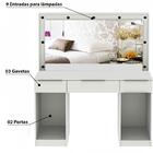 Penteadeira Camarim Com Espelho 3 Gavetas E 2 Portas Madesa