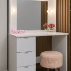 Penteadeira Camarim Com Espelho 3 Gavetas Los Angeles Branco