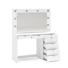 Penteadeira Camarim Com Espelho 7 Gavetas E Tomada Diamante E