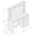 Penteadeira Camarim Com Espelho 7 Gavetas E Tomada Diamante E