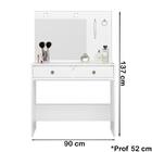 Penteadeira Camarim Com Espelho 9924 Branco Moval