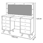Penteadeira Camarim Com Espelho 9 Gavetas Mila Rosê - Móveis
