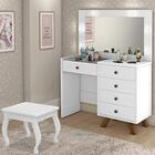 Penteadeira Camarim Com Espelho Banqueta E Led Luapa Móveis L