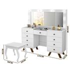 Penteadeira Camarim Com Espelho Banqueta E Led Luapa Móveis M