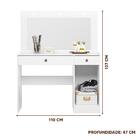 Penteadeira Camarim Com Espelho Branco Bella Moval