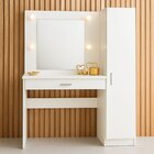 Penteadeira Camarim Com Espelho E Iluminação 1 Porta E 1 Gave