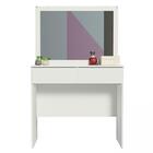 Penteadeira Camarim Com Espelho E Led 2 Gavetas Branco Glamou