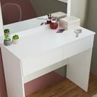 Penteadeira Camarim Com Espelho E Led 2 Gavetas Branco Glamou