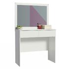 Penteadeira Camarim Com Espelho E Led 2 Gavetas Branco Glamou