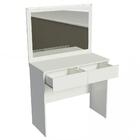 Penteadeira Camarim Com Espelho E Led 2 Gavetas Branco Glamou