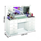 Penteadeira Camarim Com Espelho E Led 9 Gavetas