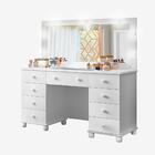 Penteadeira Camarim Com Espelho E Led 9 Gavetas E Colmeia Pot