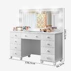 Penteadeira Camarim Com Espelho E Led 9 Gavetas E Colmeia Pot