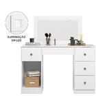 Penteadeira Camarim Com Espelho E Led Branco Buema Shop Jm