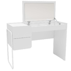 Penteadeira Camarim Com Espelho E Tampo Dobrável 2 Gavetas Co