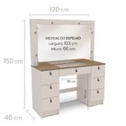 Penteadeira Camarim Com Espelho França Off White/freijó