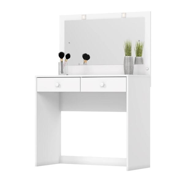 Penteadeira Camarim Com Espelho Led 2 Gavetas Gardênia