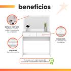 Penteadeira Camarim Com Espelho Led 2 Gavetas Gardênia