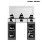 Penteadeira Camarim Com Espelho Led E Visor De Vidro 3 Gaveta