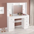 Penteadeira Camarim Com Espelho Lexa 1 Porta E 5 Gavetas Yesc