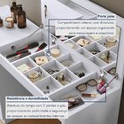Penteadeira Camarim Com Espelho Mdf 4 Gavetas Afrodite Branco