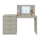 Penteadeira Camarim Com Espelho Mdf 4 Gavetas Afrodite Off Wh