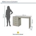 Penteadeira Camarim Com Espelho Mdf 4 Gavetas Afrodite Off Wh