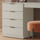 Penteadeira Camarim Com Espelho Mdf 4 Gavetas Afrodite Off Wh