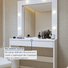 Penteadeira Camarim Com Espelho Mdf Requinte Branco Ab