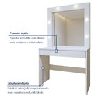 Penteadeira Camarim Com Espelho Mdf Requinte Branco Ab