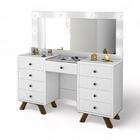 Penteadeira Camarim Com Espelho Mila Branco Luapa