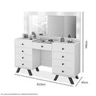 Penteadeira Camarim Com Espelho Mila Branco Luapa