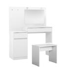 Penteadeira Camarim Com Espelho Rosalina Branco