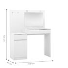 Penteadeira Camarim Com Espelho Rosalina Branco